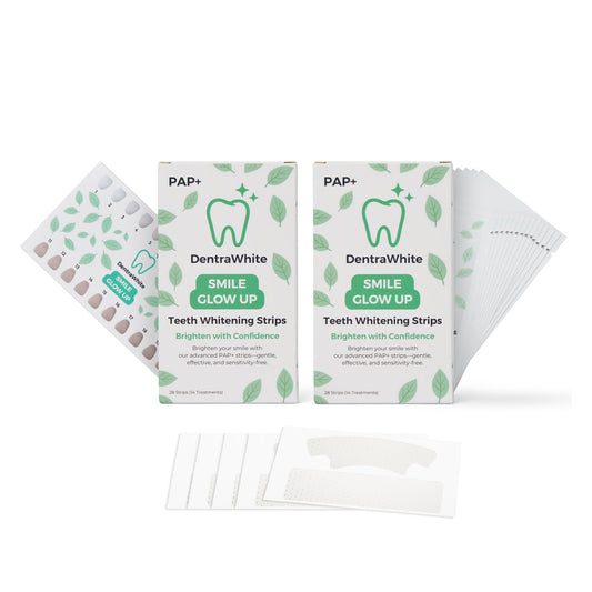 DentraWhite Smile Glow Up PAP+ Teeth Whitening Strips for at-home whitening