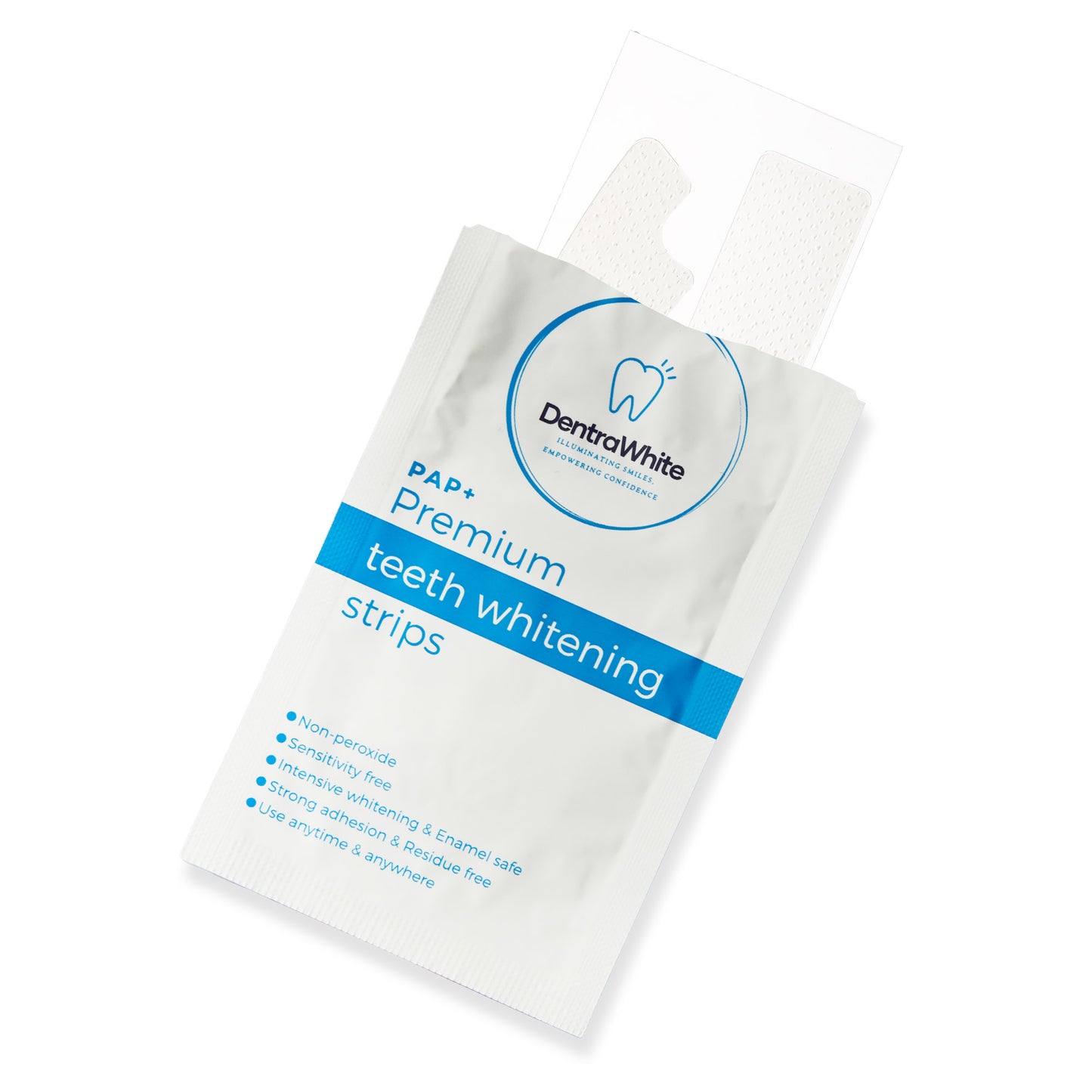 DentraWhite PAP+ Whitening Duo – Teeth Whitening Powder & 14 Whitening Strip Treatments for Stain Removal, Fresh Mint Flavour