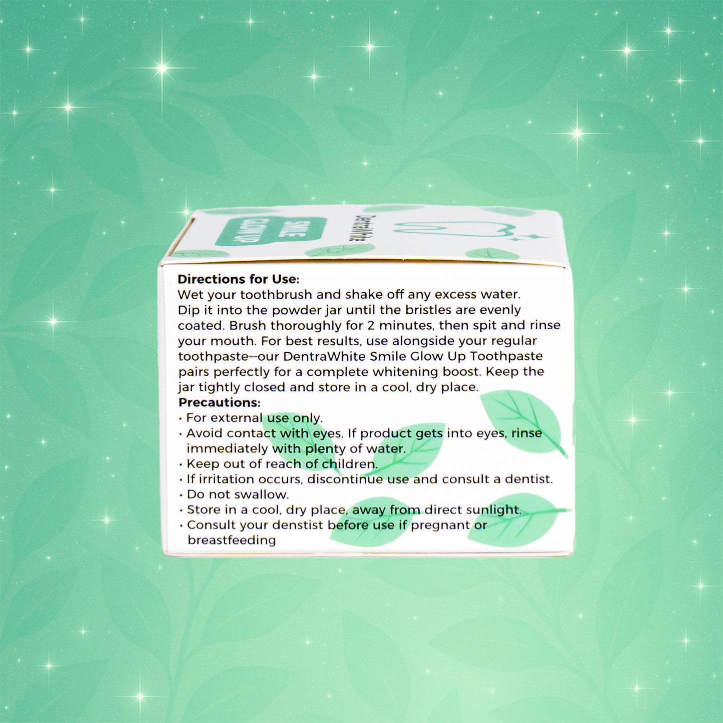 DentraWhite Smile Glow Up Teeth Whitening Powder (PAP+) – XL 40g