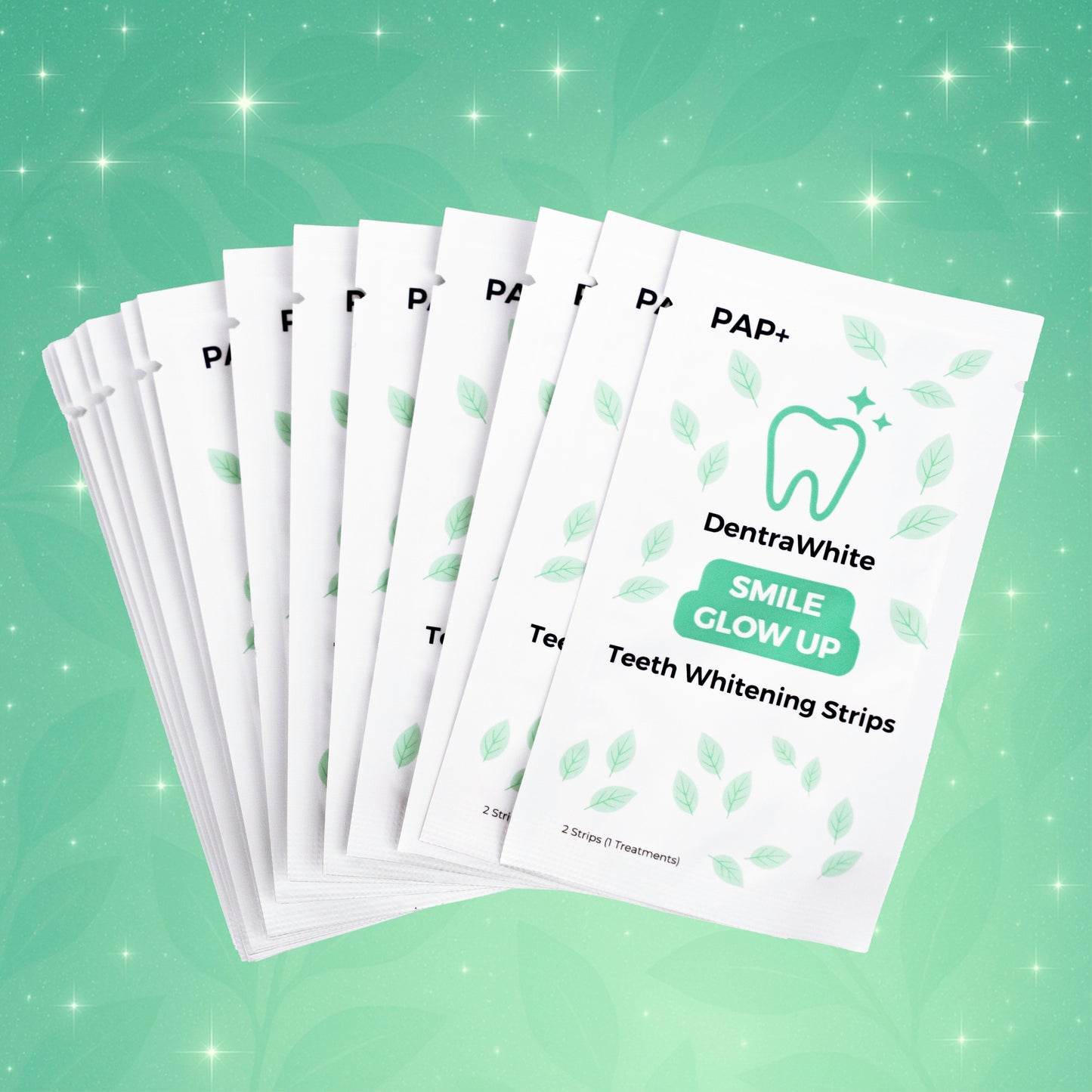 Ultimate Glow Bundle – Pre + Probiotic Enamel Strengthening Toothpaste (XL 120g), Smile Glow Up Teeth Whitening Strips (PAP+) – 14 Treatments / 28 Strips & Teeth Whitening Powder (PAP+) – XL 40g