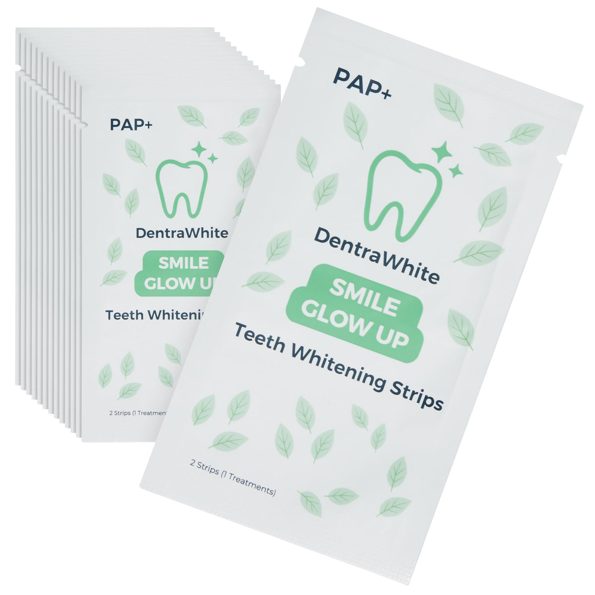 DentraWhite Smile Glow Up PAP+ Whitening Strips sachets
