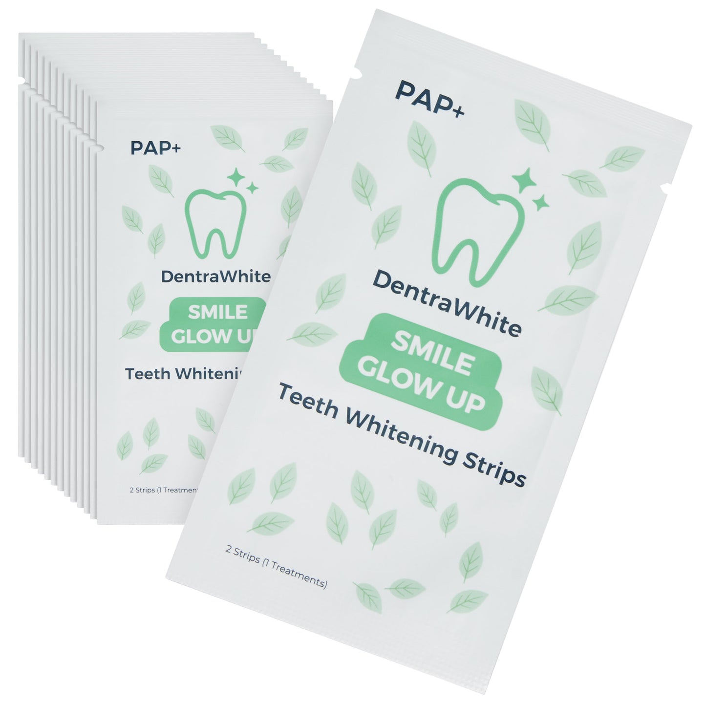 DentraWhite Smile Glow Up Teeth Whitening Strips (PAP+) – 28 Treatments / 56 Strips