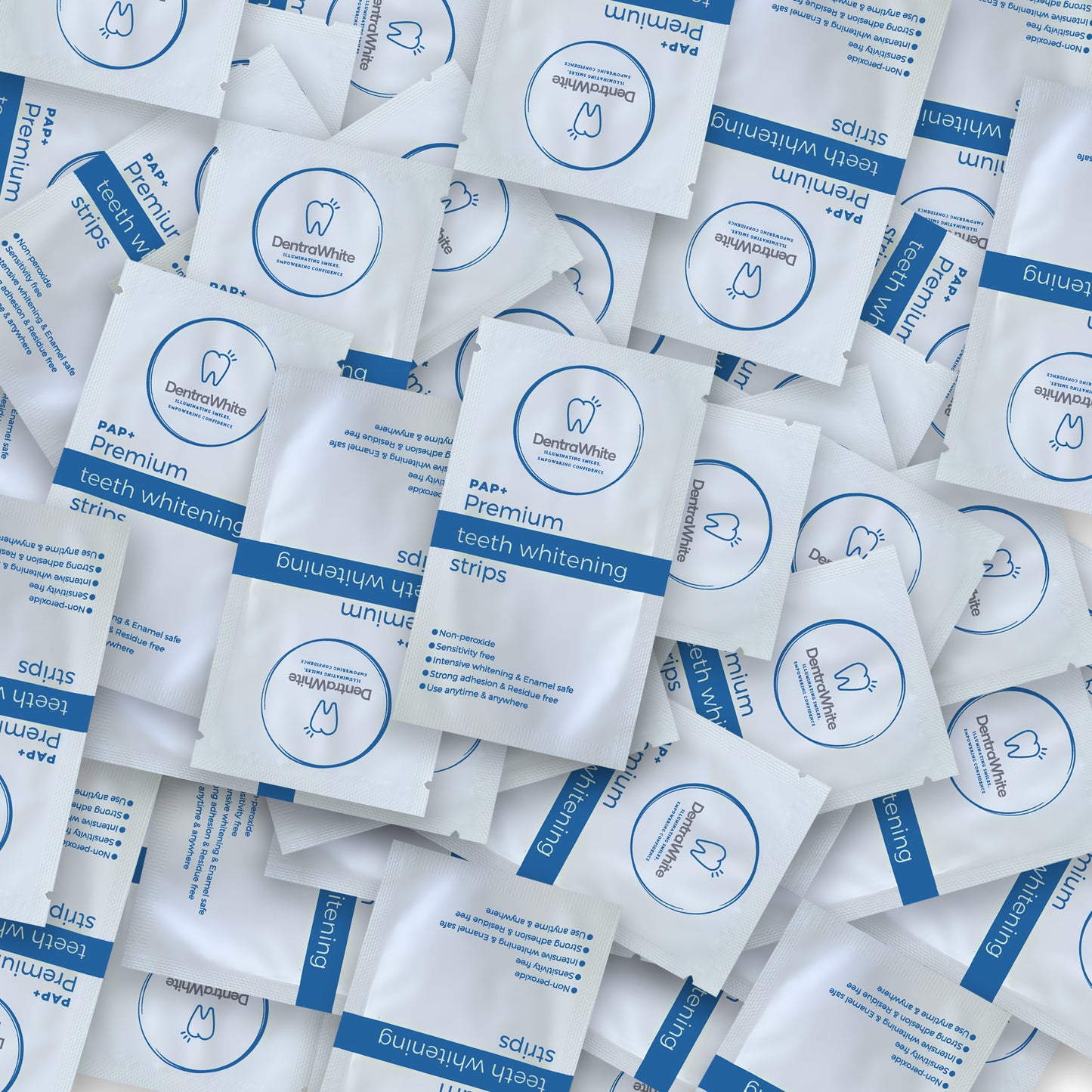 DentraWhite Teeth Whitening Strips - 28 Strips (14 Treatments) Oral Stain Removal, for a fresh, Clean Finish